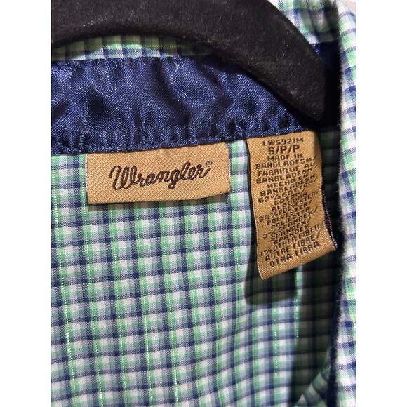 Wrangler Women's Multicolor Check Long Sleeve Snap Front Metallic Shirt Size S - Picture 8 of 8